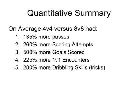 small sided games quantitative study
