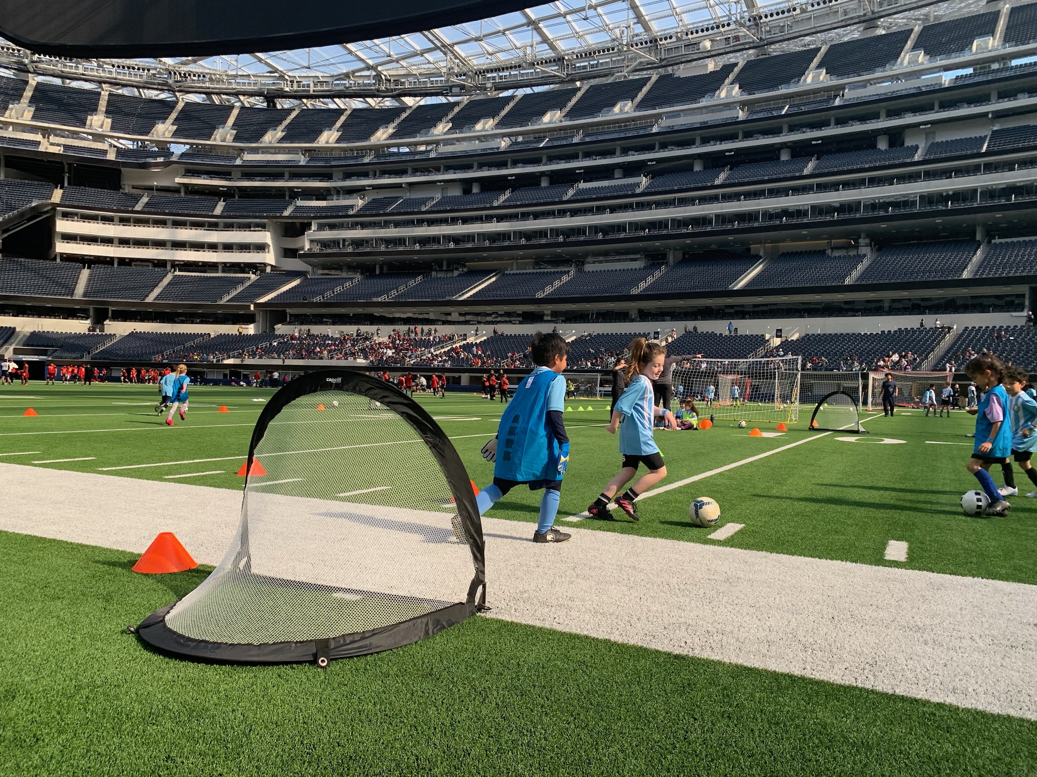Pasadena youth soccer league match in action