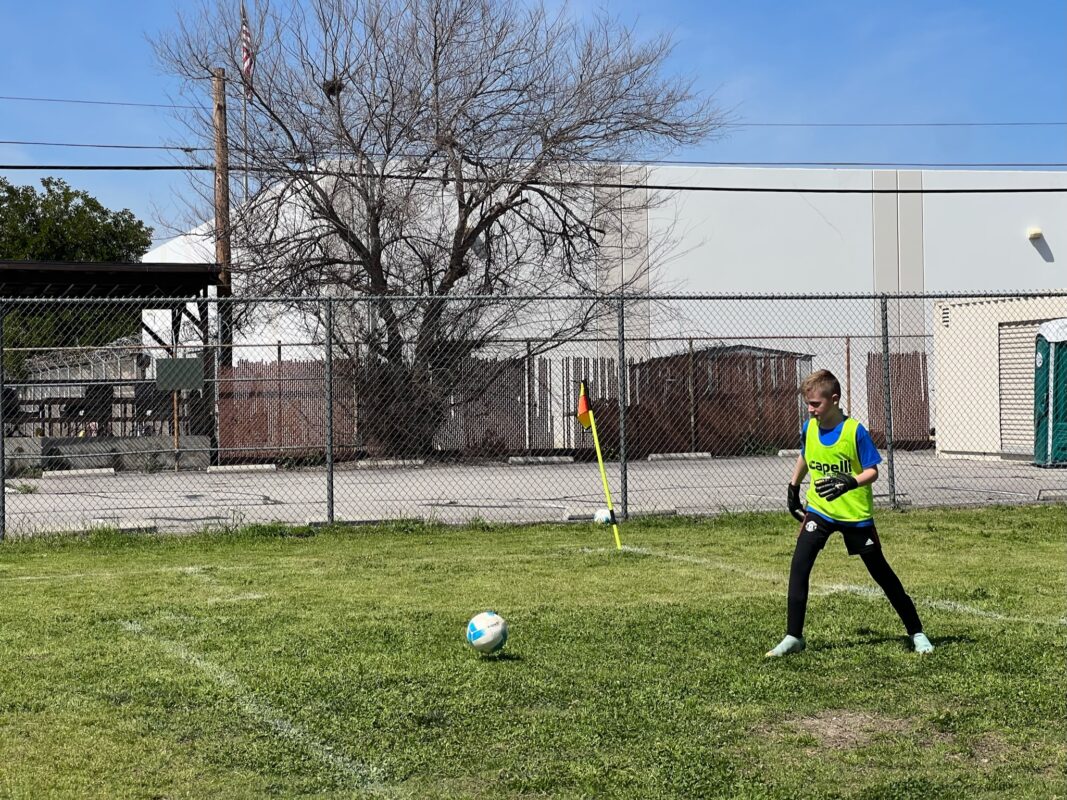 Gaolkeeper collecting a ball