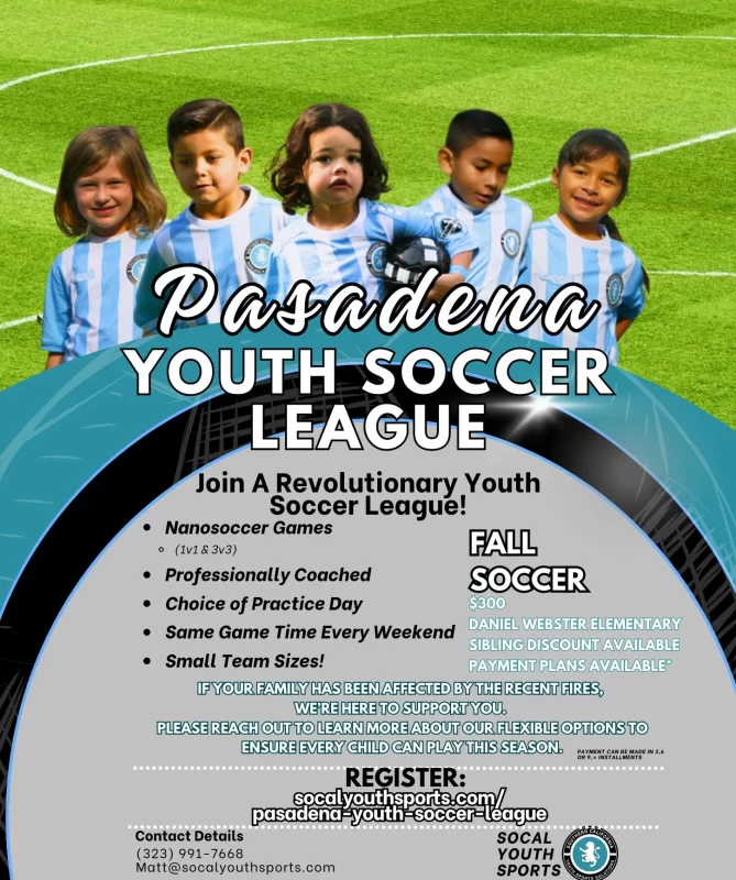 Pasadena youth soccer league
